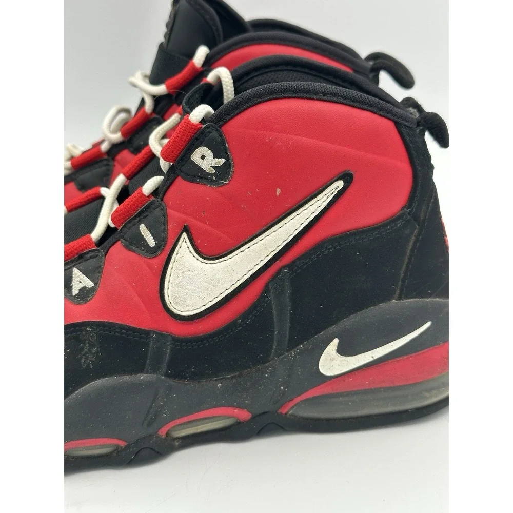 Nike Air Max Uptempo '95 Shoes University Red Black White Men's Size 8.5 Bulls